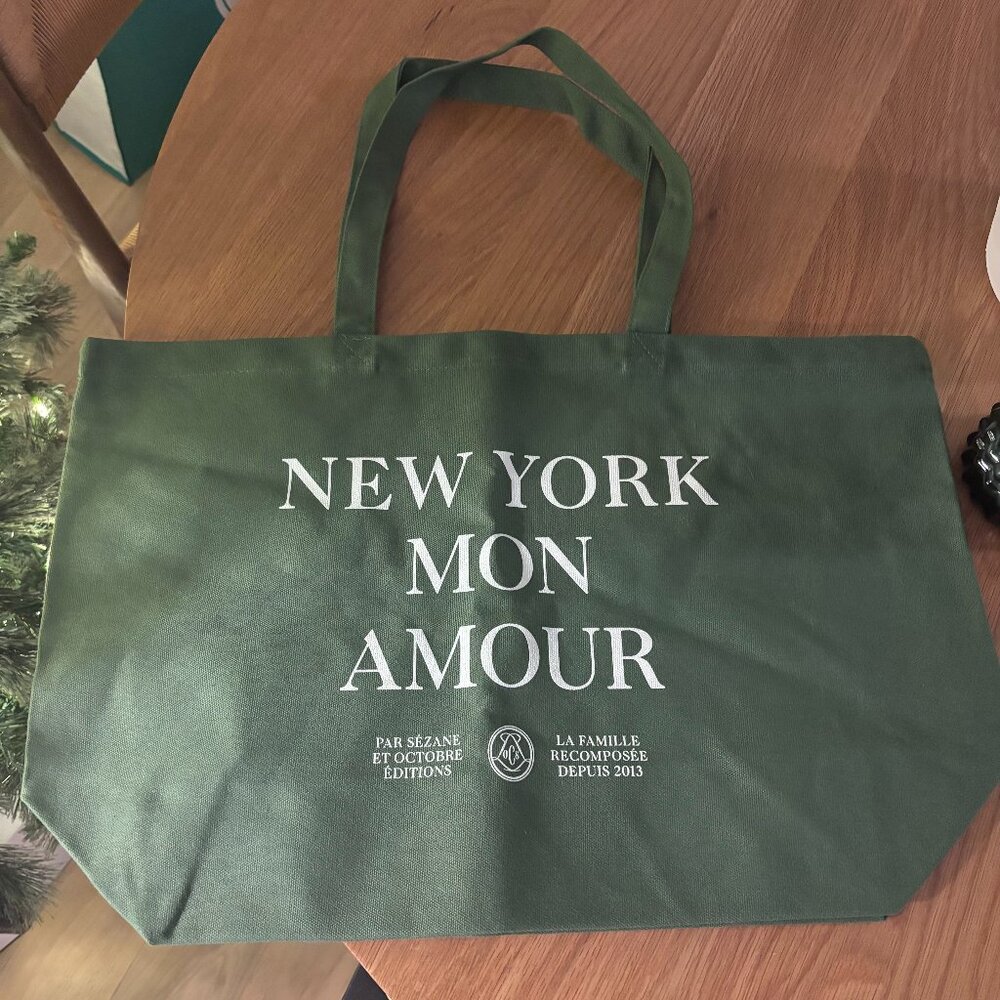 New Sezane Green Tote Bag